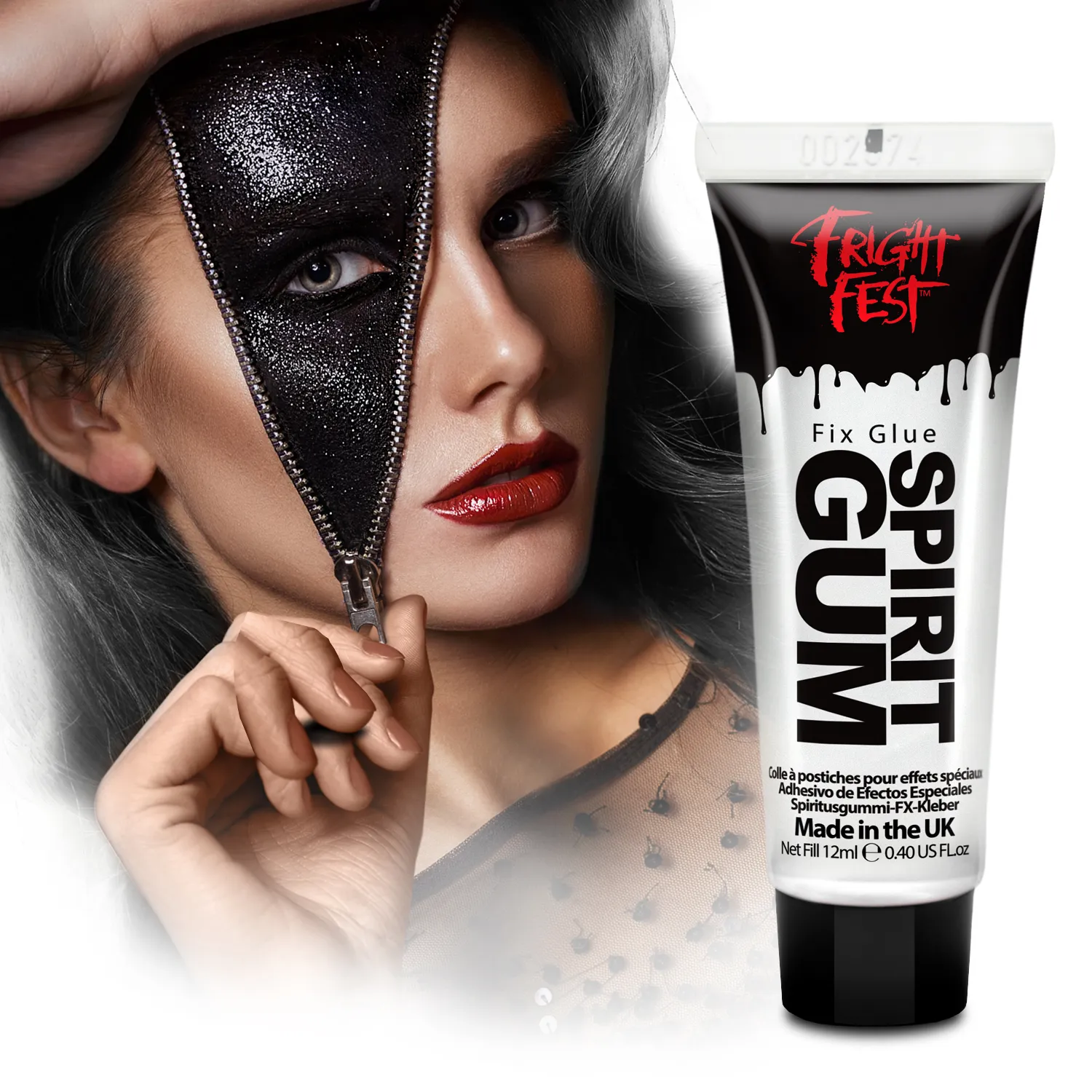 PaintGlow Fright Fest Spirit Gum colle prothèse 12ml invisible