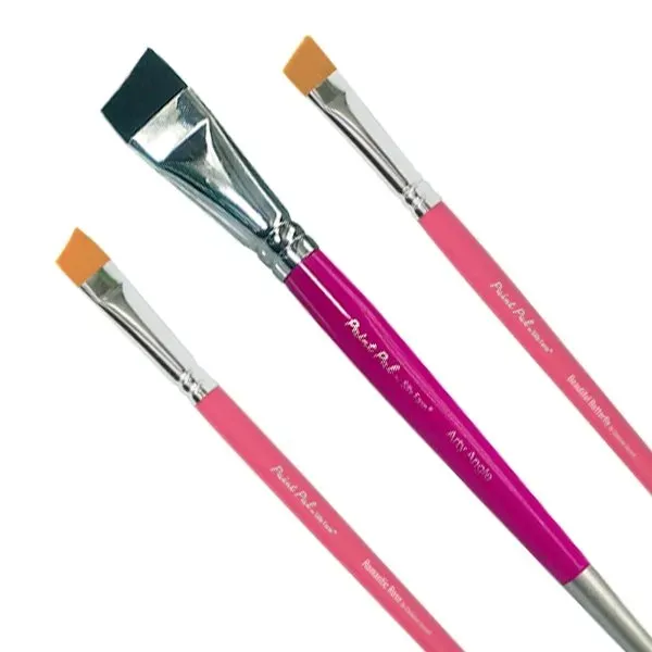 F.A.B. Paint Pal set 3 pinceaux biseautés one stroke