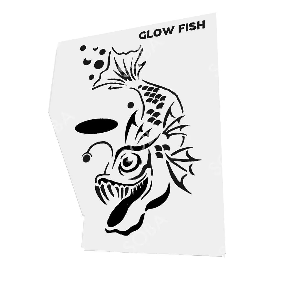 ProAiir StencilEyes Glow Fish pochoir maquillage poisson