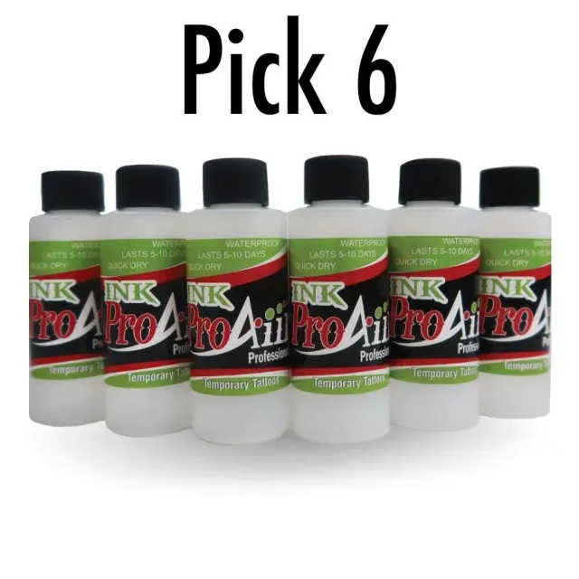 ProAiir INK Kit Encre Tatouage 6 Couleurs 6x30 ml au choix