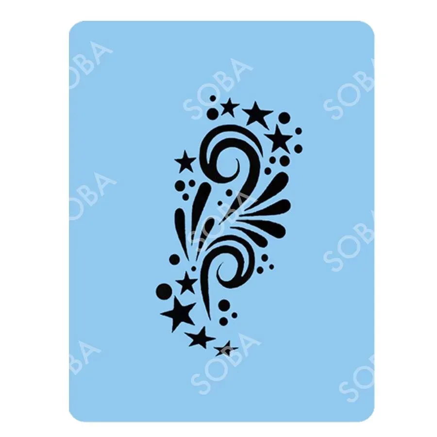 ProAiir StencilEyes QEZ53 Stars and Swirls pochoir visage
