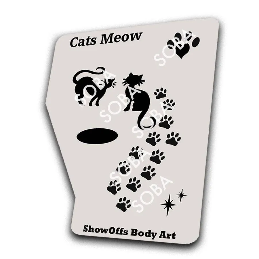 ProAiir StencilEyes Cats Meow pochoir maquillage chat réutilisable