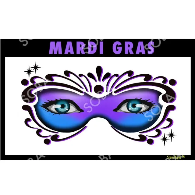 ProAiir StencilEyes Mardi Gras pochoir visage masque