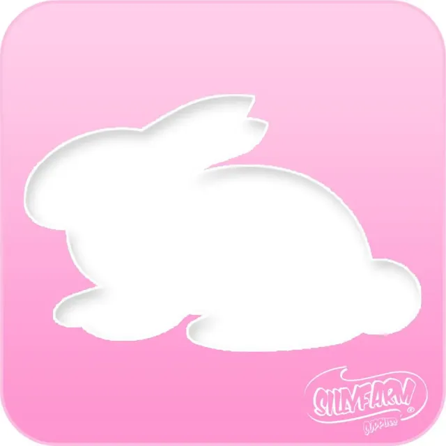 F.A.B. Cute Bunny Pink Power Stencil pochoir maquillage lapin rose