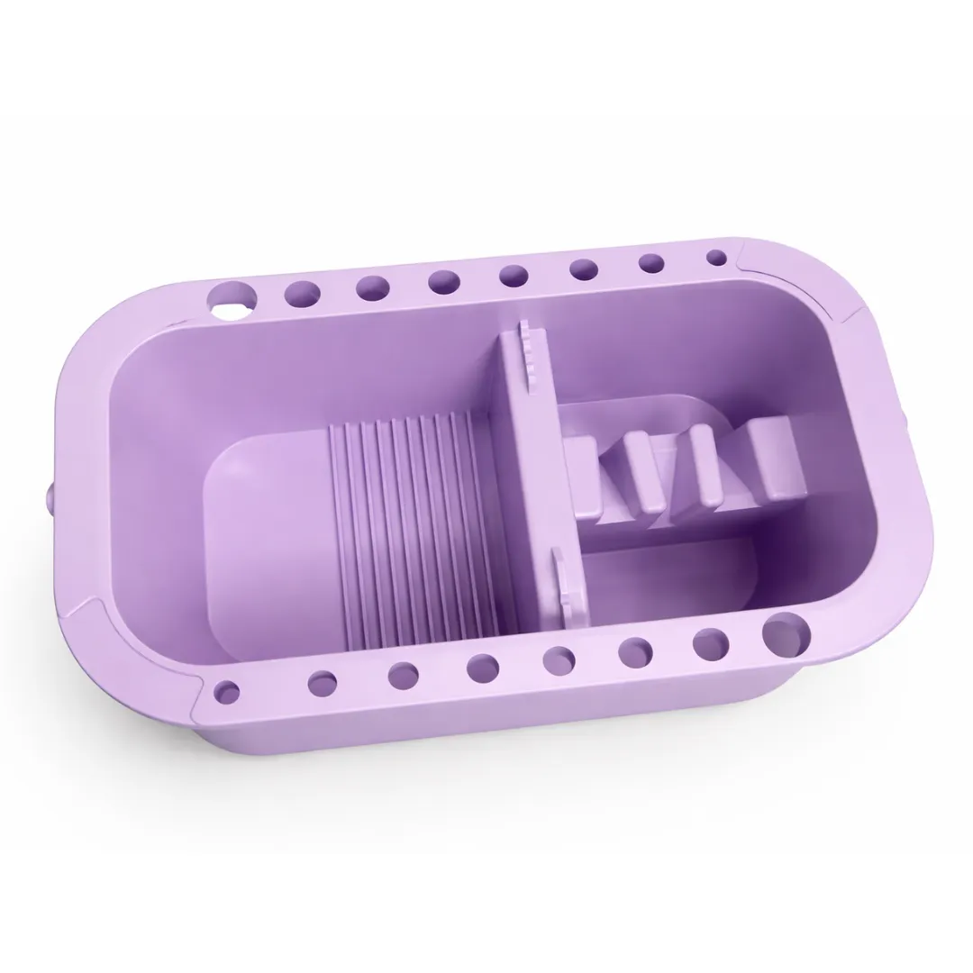 F.A.B. Brush Tub Lavender Puff bac pinceaux 3 bacs