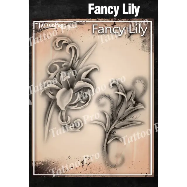 ProAiir Tattoo Pro Stencils TPS Fancy Lilly pochoir tatouage