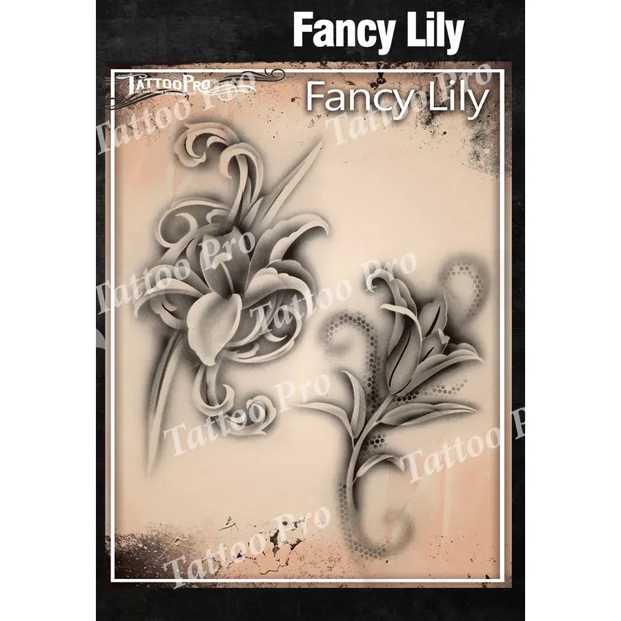 ProAiir Tattoo Pro Stencils TPS Fancy Lilly pochoir tatouage