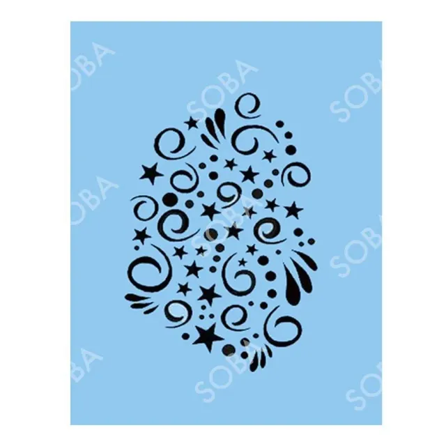 ProAiir StencilEyes QEZ72 Potpourri pochoir texture florale