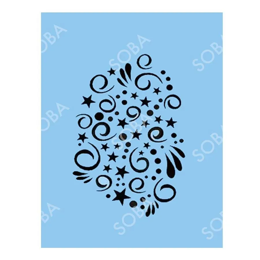 ProAiir StencilEyes QEZ72 Potpourri pochoir texture florale