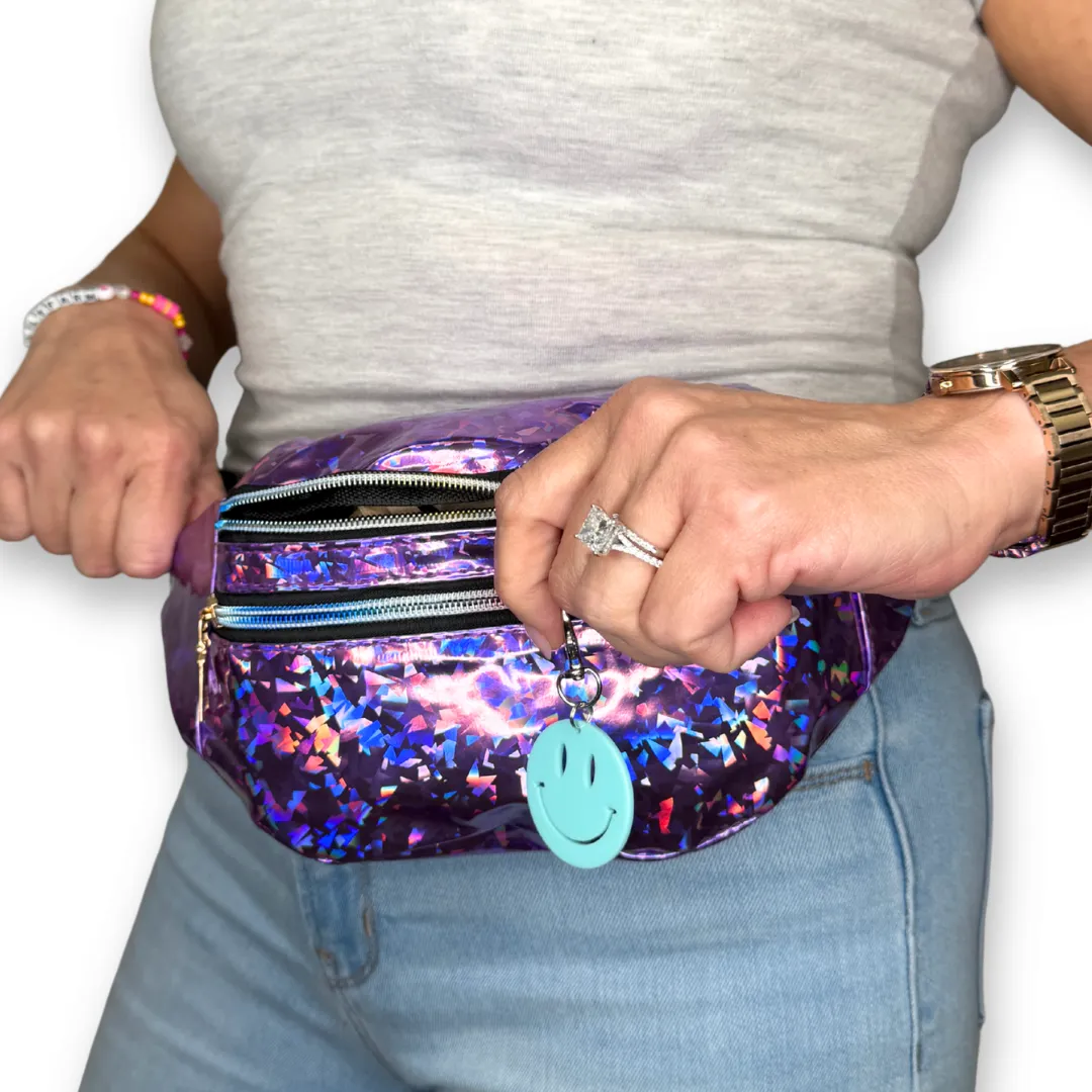F.A.B. SillyFarm Disco Fanny Pack sac banane violet holographique