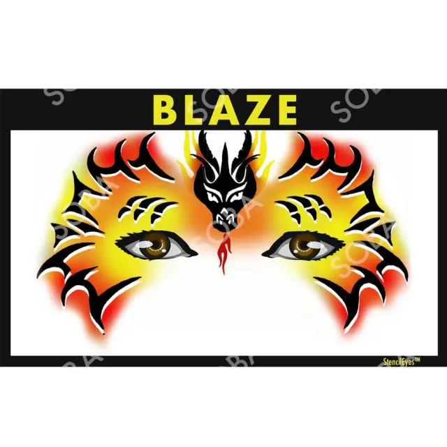 ProAiir StencilEyes Blaze pochoir visage dragon taille unique