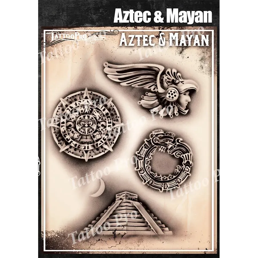 ProAiir Tattoo Pro TPS Aztec & Mayan pochoir tatouage aérographe