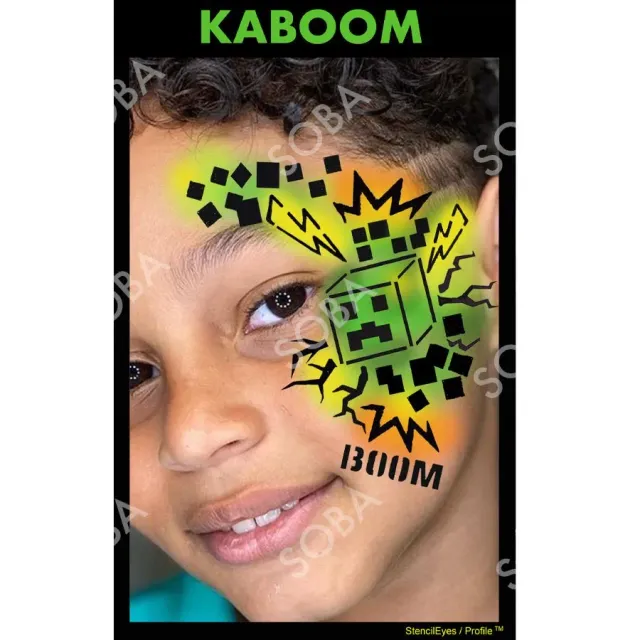 ProAiir StencilEyes Kaboom pochoir visage taille unique