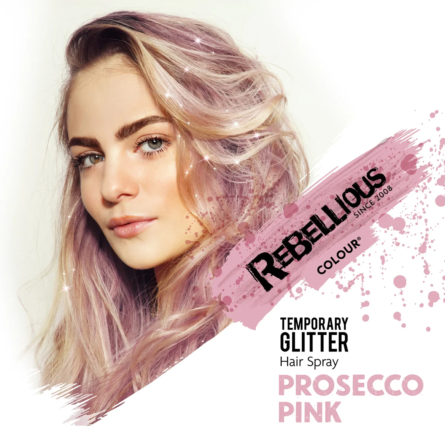 Paintglow Rebellious Colour spray pailleté cheveux temporaire