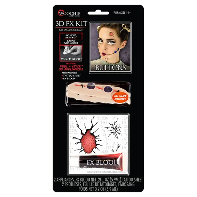 Woochie Buttons 3D FX Kit latex boutons autocollants