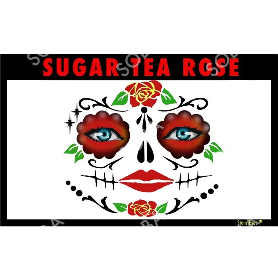 ProAiir StencilEyes Sugar Tea Rose pochoir visage crâne