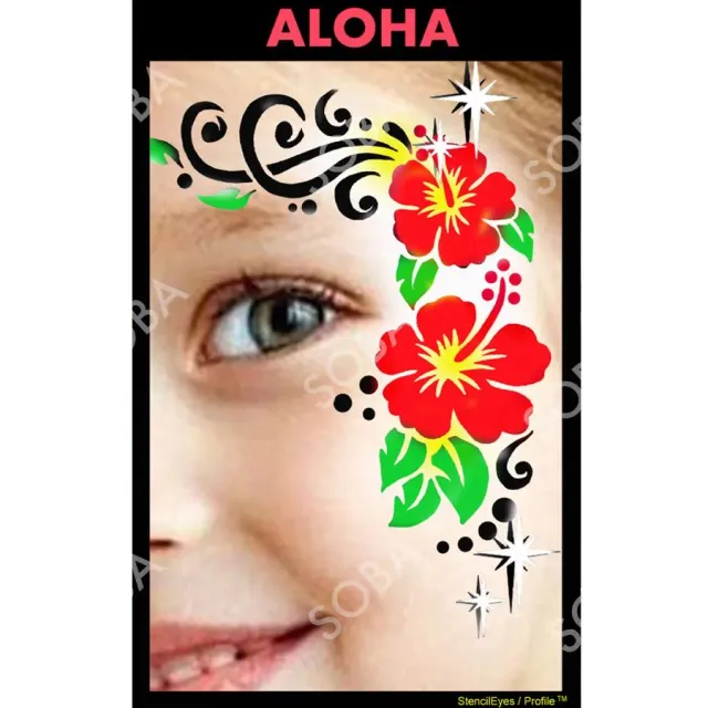 ProAiir StencilEyes Aloha pochoir maquillage réutilisable plage