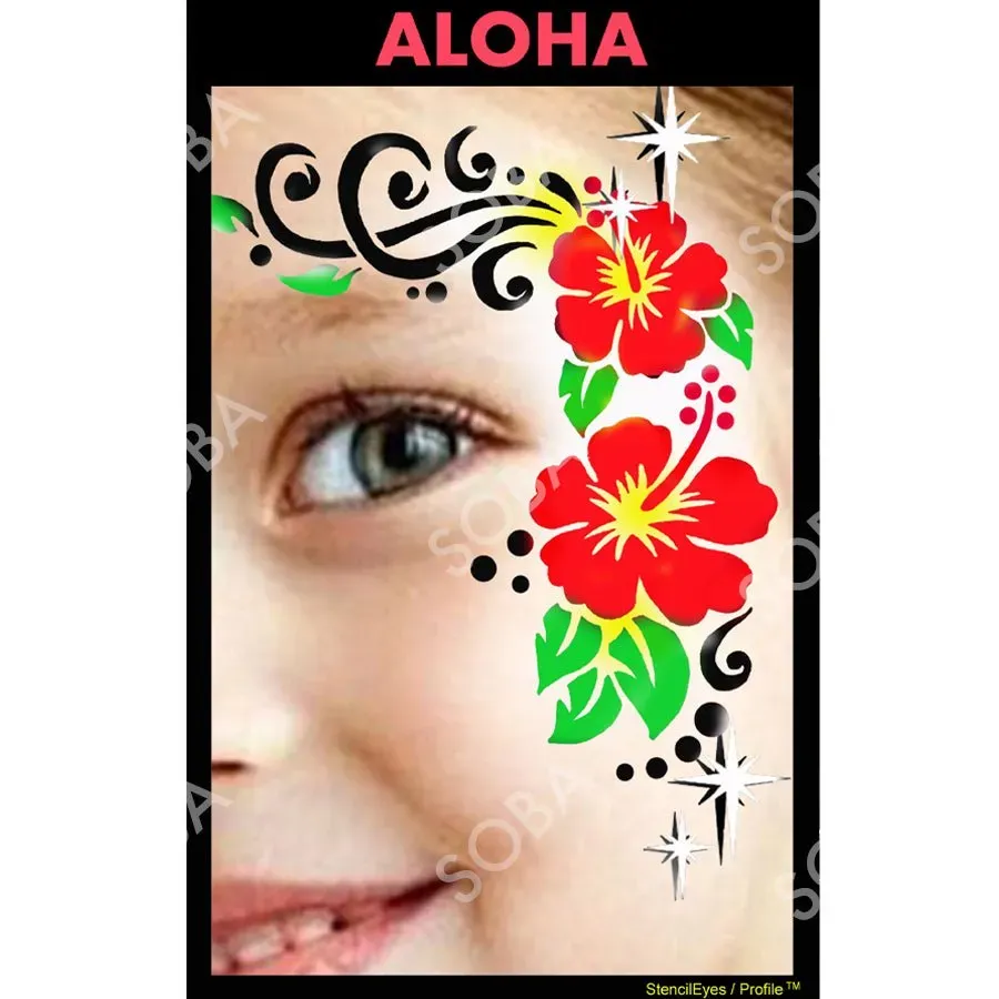 ProAiir StencilEyes Aloha pochoir maquillage réutilisable plage