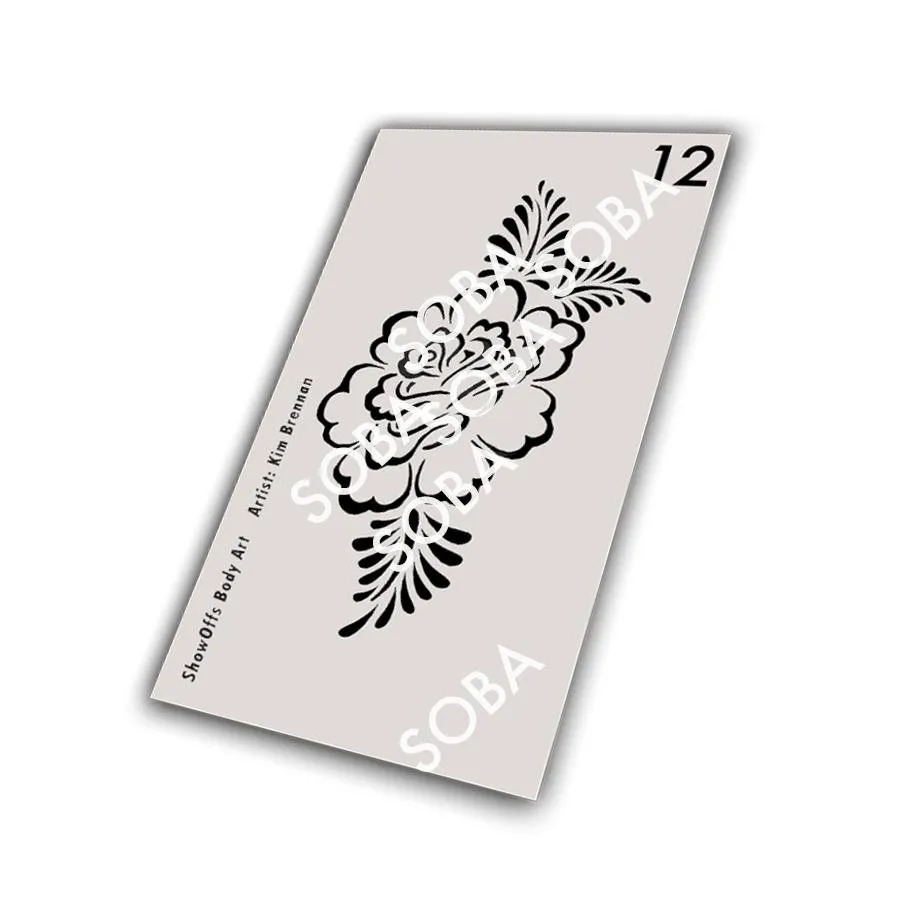 ProAiir Henna Stencil pochoir henné n°12 réutilisable