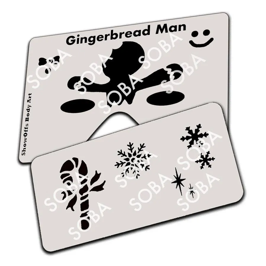 ProAiir StencilEyes Gingerbread Man pochoir visage Noël