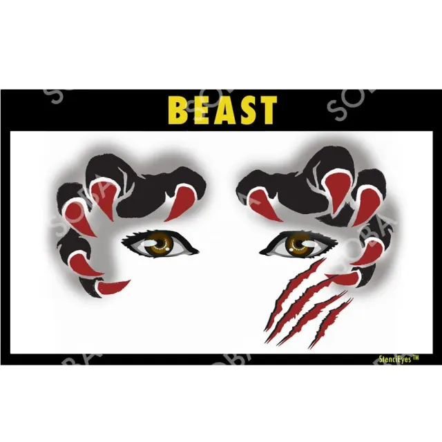 ProAiir StencilEyes Beast pochoir visage griffes garçon