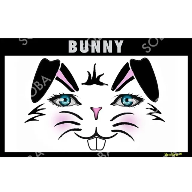 ProAiir StencilEyes Bunny pochoir visage taille unique lapin