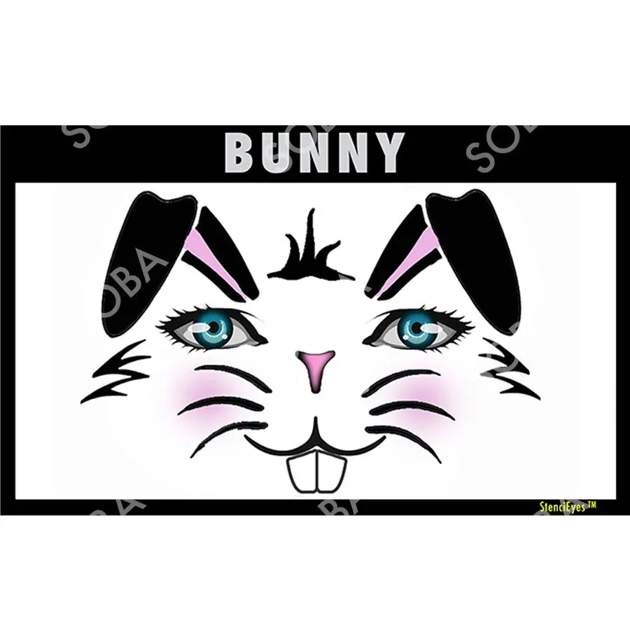 ProAiir StencilEyes Bunny pochoir visage taille unique lapin