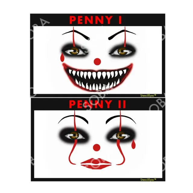 ProAiir StencilEyes Penny pochoir adulte clown Halloween