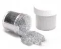 F.A.B. Mama Clown Glitter Silver Foil paillettes visage argentées 1 oz pot opaque