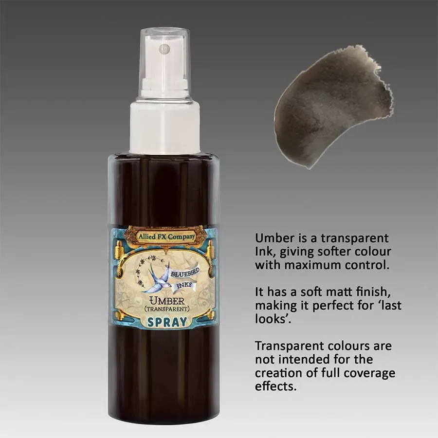 The Dark Arts Company Translucent Toners Spray Inks encre Umber 30 ml