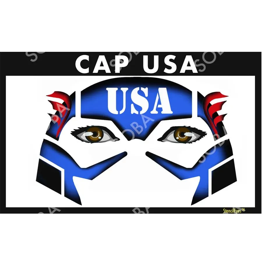 ProAiir StencilEyes Cap USA pochoir visage héros adulte