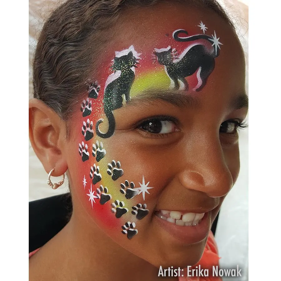 ProAiir StencilEyes Cats Meow pochoir maquillage chat réutilisable