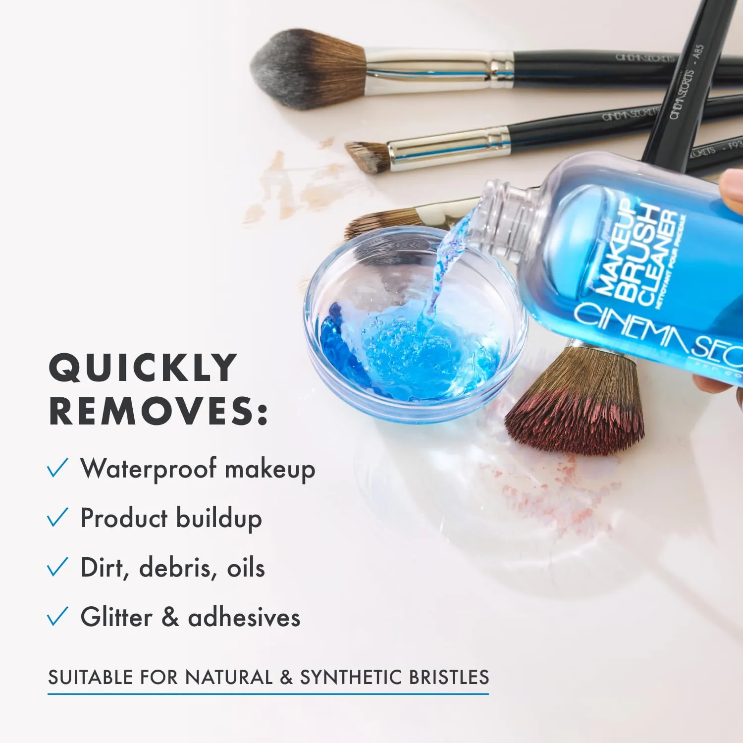 Cinema Secrets nettoyant pinceaux vanille bleue 6 oz
