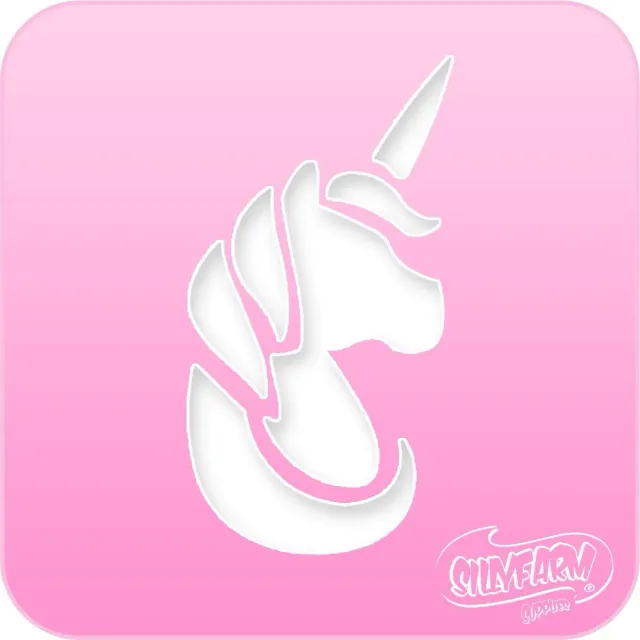 F.A.B. Pink Power Unicorn 2 pochoir licorne rose