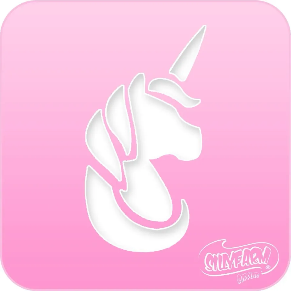F.A.B. Pink Power Unicorn 2 pochoir licorne rose