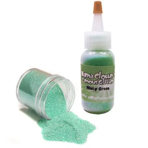 F.A.B. Minty Green Mama Clown Glitter 1 oz paillettes irisées en pot