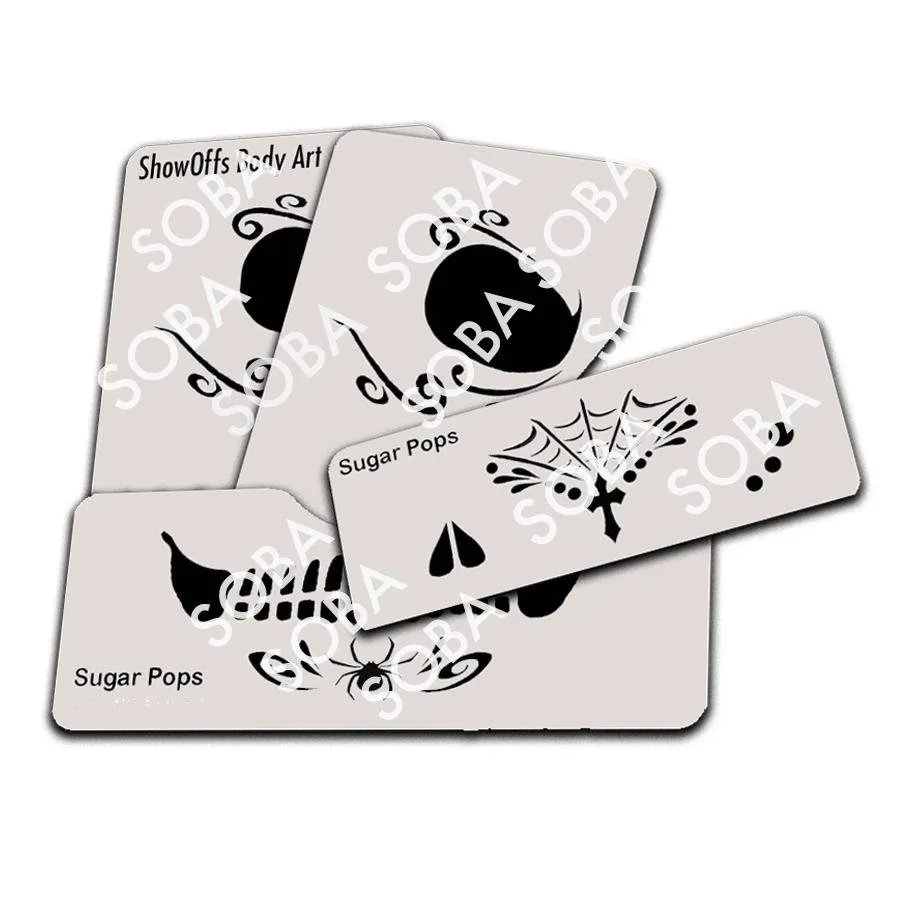 ProAiir StencilEyes Sugar Pops pochoir visage crâne mexicain