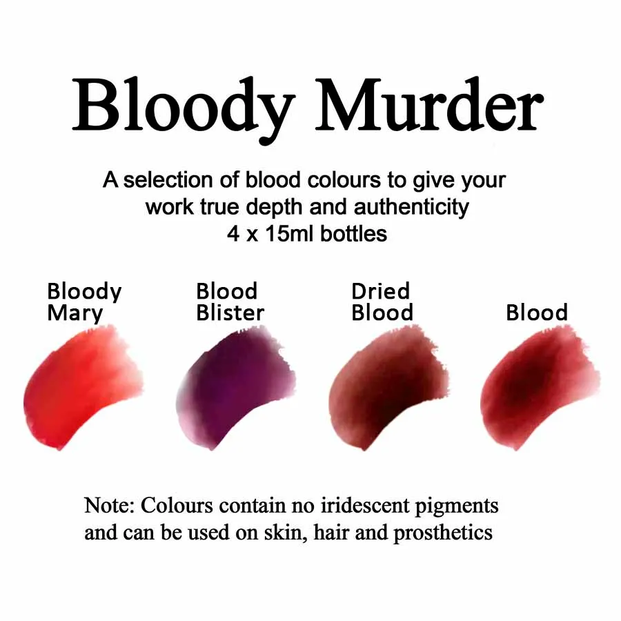 BLUEBIRD Bloody Murder Ink Pack encres sang 4 x 15 ml