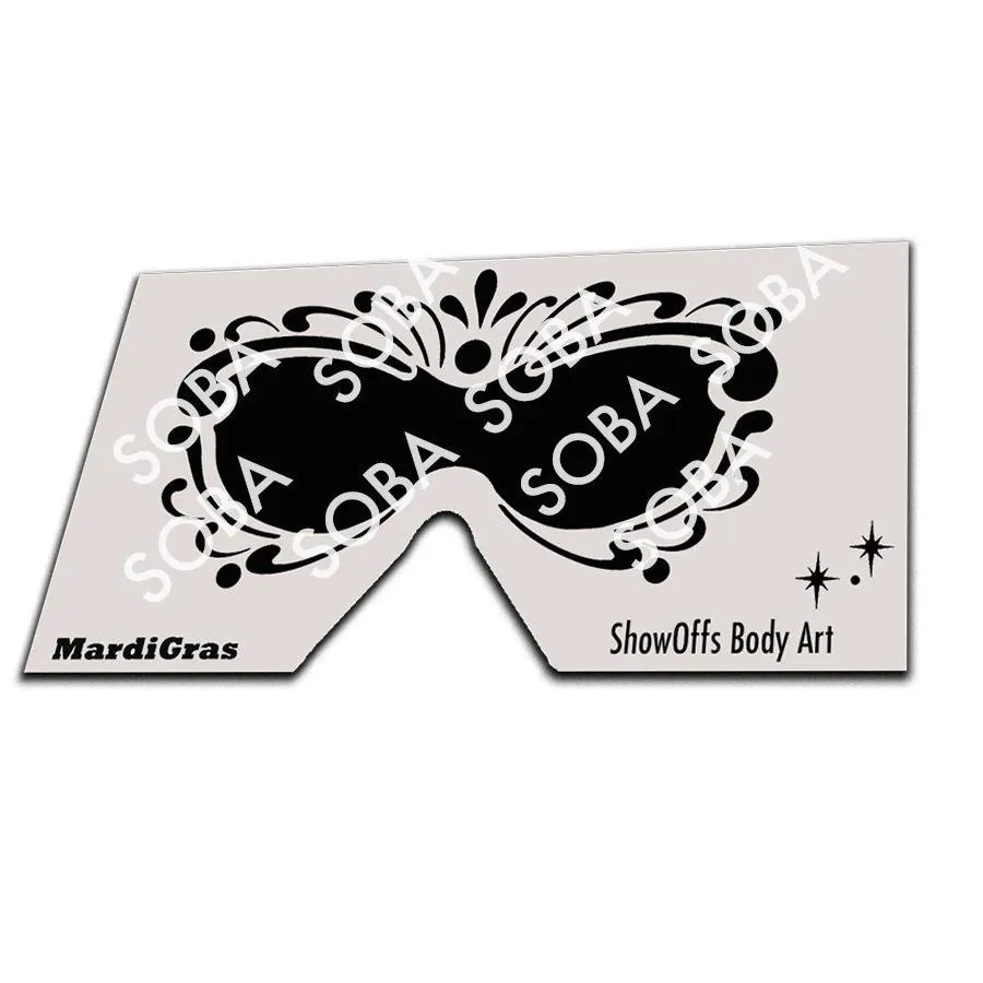 ProAiir StencilEyes Mardi Gras pochoir visage masque