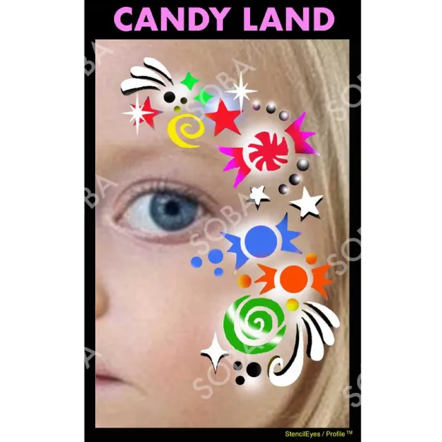 ProAiir StencilEyes Candy Land pochoir maquillage bonbons
