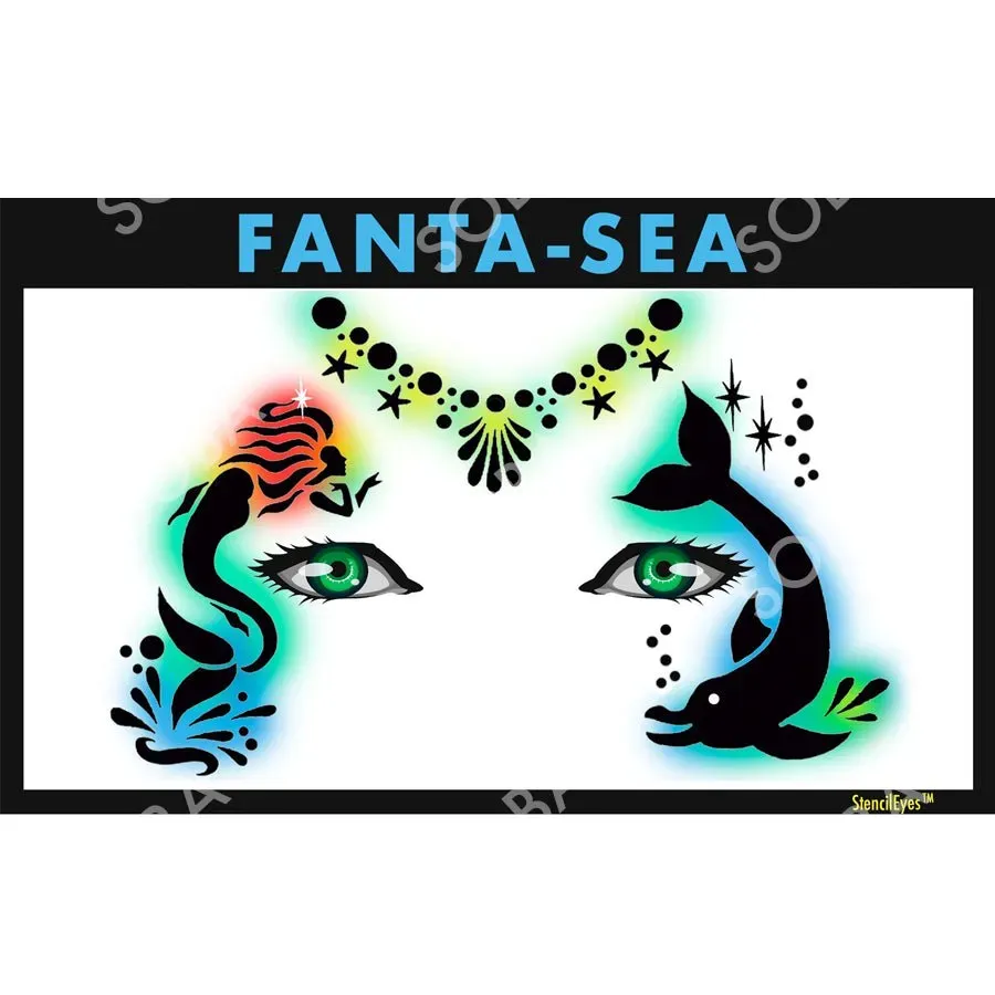 ProAiir StencilEyes Fanta Sea pochoir maquillage adulte sirène