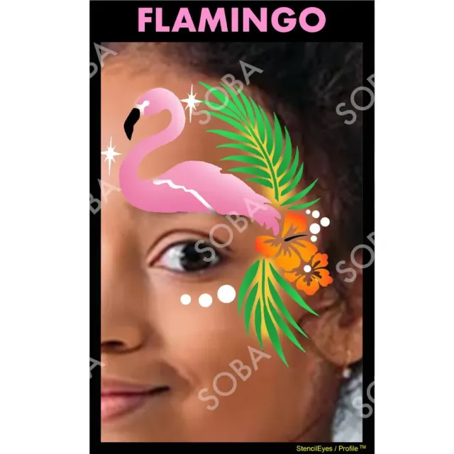 ProAiir StencilEyes Flamingo pochoir visage taille unique