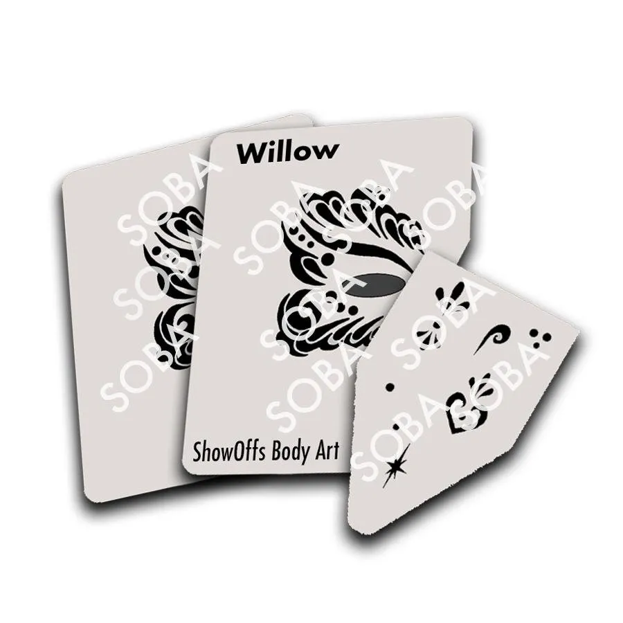 ProAiir StencilEyes Willow pochoir visage adulte et enfant floral