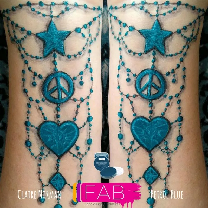 F.A.B. 173 Petrol Blue fard visage 16 g bleu-vert