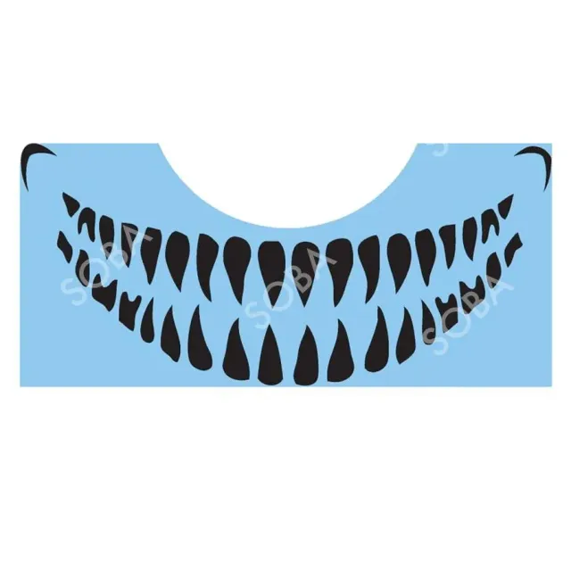 ProAiir StencilEyes QEZ62 Scary Teeth pochoir bouche zombie