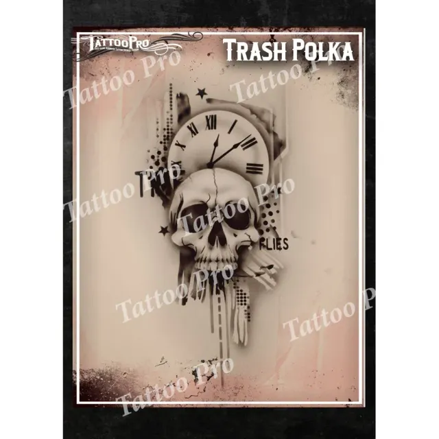 ProAiir Tattoo Pro Stencils TPS Trash Polka pochoir tatouage