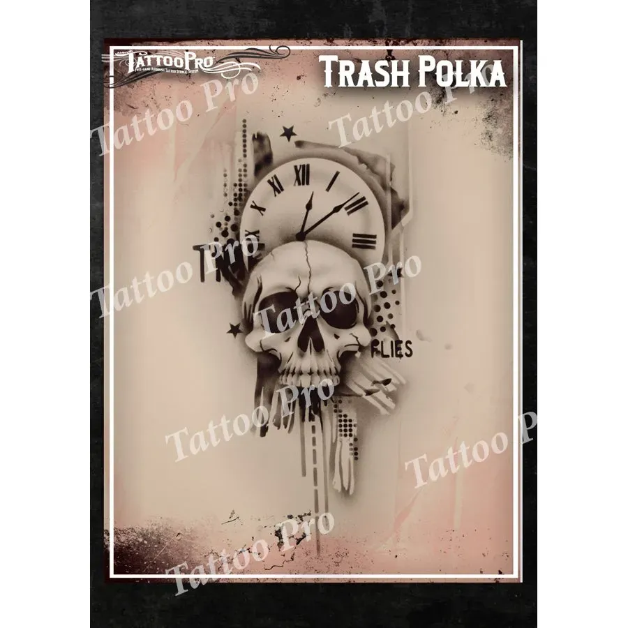 ProAiir Tattoo Pro Stencils TPS Trash Polka pochoir tatouage