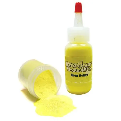 F.A.B. Mama Clown Electric Neon Yellow paillettes UV opaques 1 oz