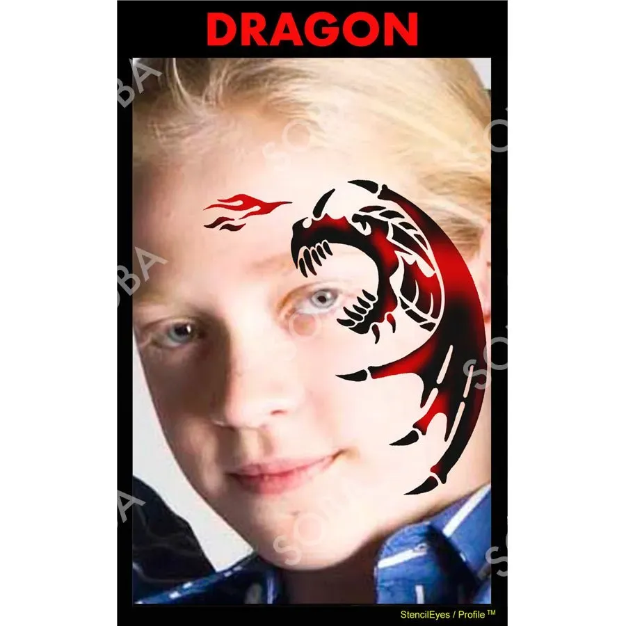 ProAiir StencilEyes Dragon pochoir taille unique écailles