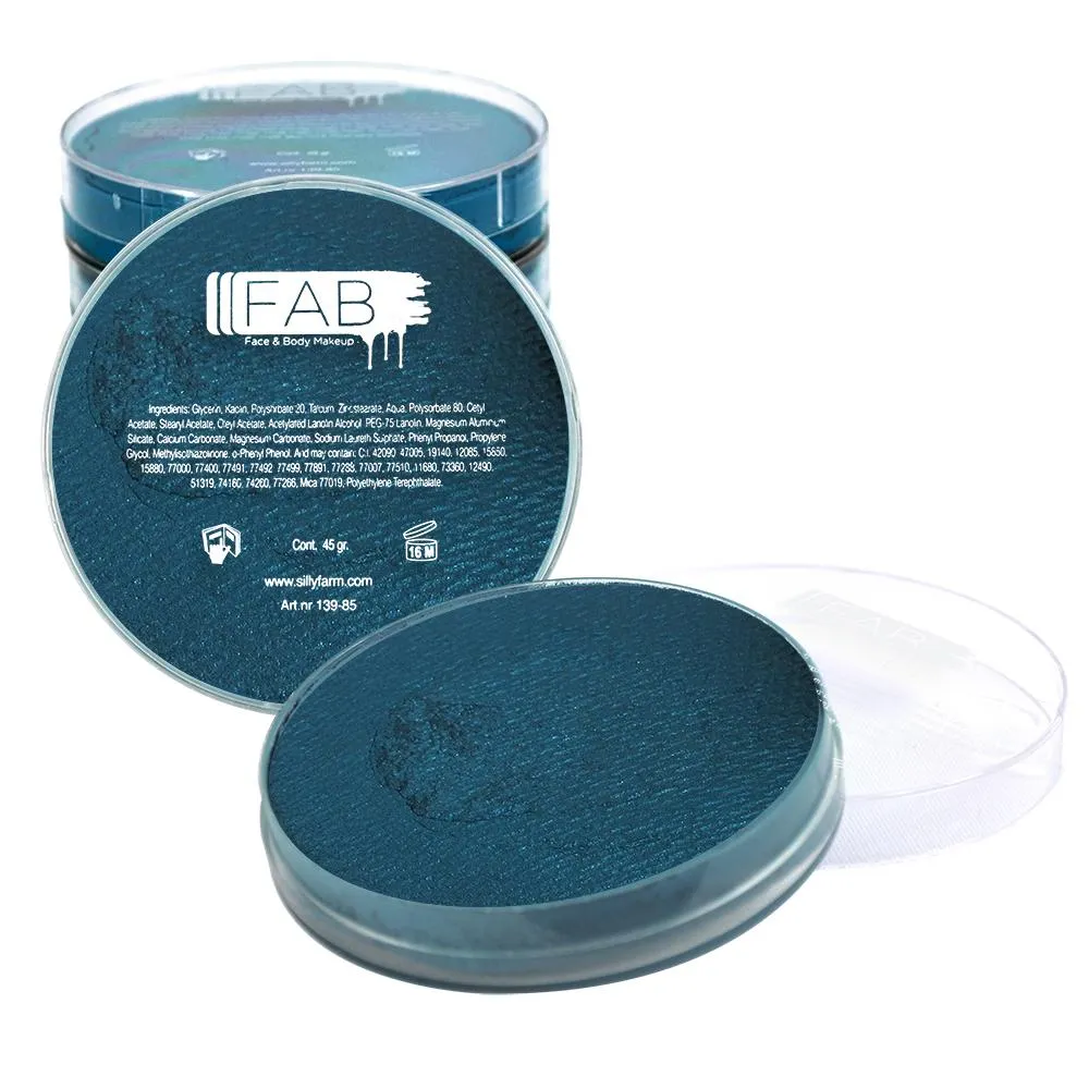 F.A.B. 273 Snow Petrol Shimmer fard visage 16g bleu